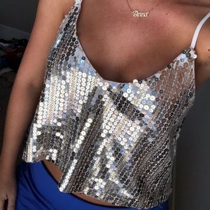 Forever 21 sequin crop top